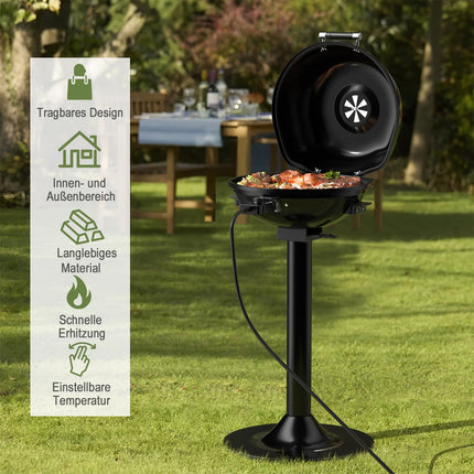 Elektrischer BBQ-Grill – Tragbar, Antihaftbeschichtet, Einstellbare Temperatur