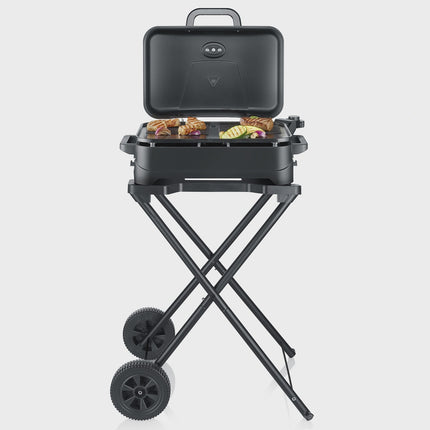 Electric BBQ Grill with Stand, Ceramic Plate, 2300W