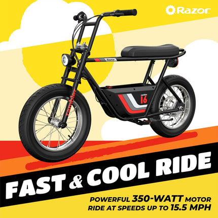 E-Bike, 350W Motor, 25 km/h, 16 Zoll Reifen