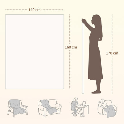 Heizdecke, zwei Zonen, 160x140 cm, 5 Heizstufen, Timer