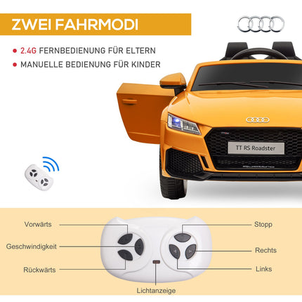 Elektrisches Kinderfahrzeug, Fernbedienung, gelb