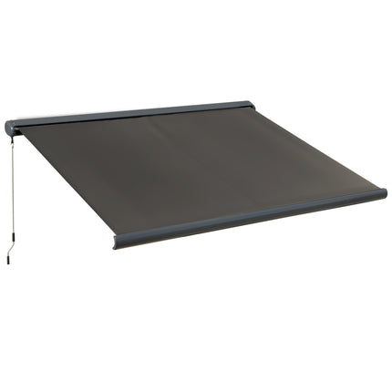 Electric Cassette Awning with Remote, Dark Gray 3x2.5m
