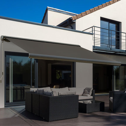 Electric Cassette Awning with Remote, Dark Gray 3x2.5m