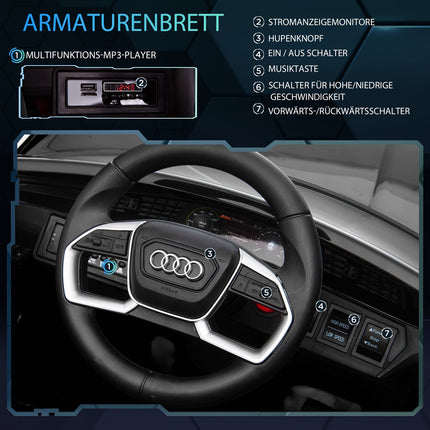 Elektrisches Kinderauto mit Fernbedienung, Sicherheitsgurt und Musik, 3-5 Jahre