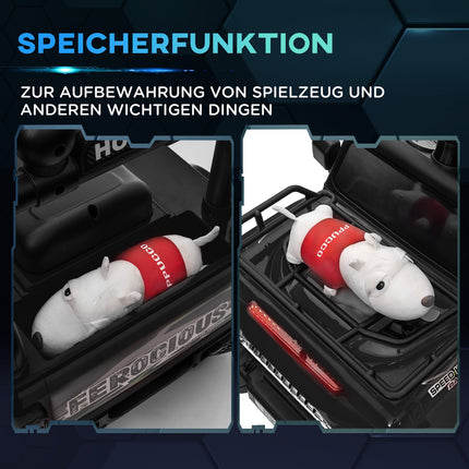 Elektrisches Geländefahrzeug mit Musik und Stauraum – Schwarz