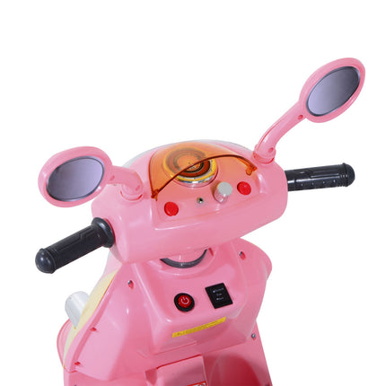 Electric motorcycle for children - 6V, Tricycle, Pink/Yellow