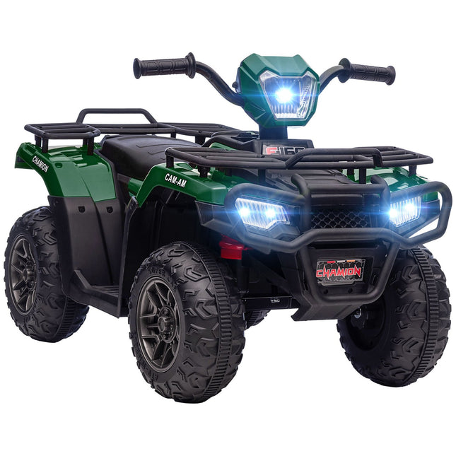Elektro-Quad für Kinder - LED und Musik, 3+, schwarz/grün