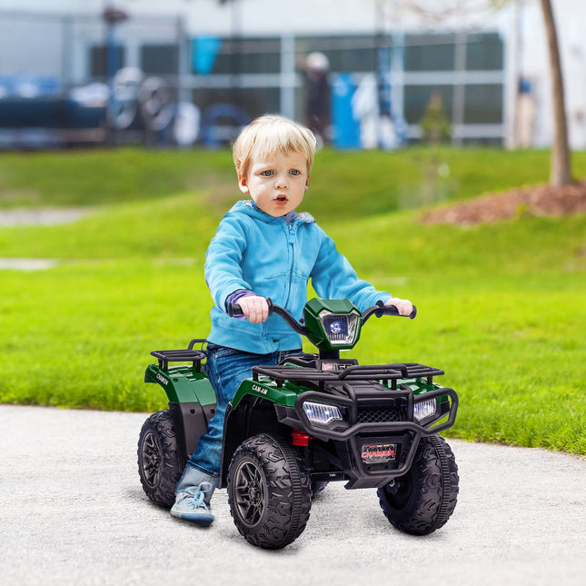 Elektro-Quad für Kinder - LED und Musik, 3+, schwarz/grün