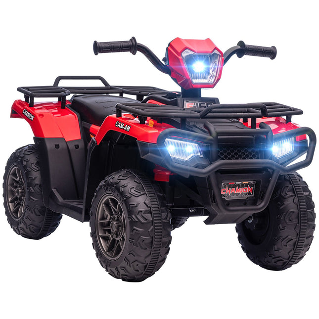 Elektro-Quad für Kinder mit LED und Musik, Schwarz/Rot