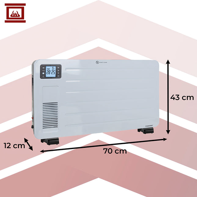 Elektrische Konvektorheizung, 2300W, WLAN-Steuerung