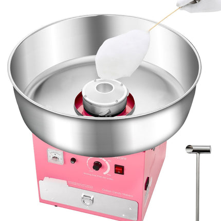 Electric Cotton Candy Machine, 1000W, 52cm Bowl, Pink