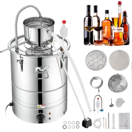 Electric Distillation Still 34.1L, Thumper Keg, Pump