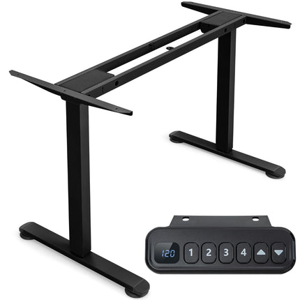 Electric Dual-Motor Adjustable Desk Frame, Black, 109-151x70-120 cm