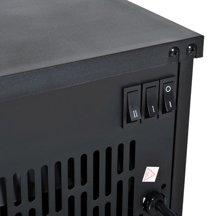 Elektrischer Ofen - 600/1200W, schwarz, 34x17x31 cm