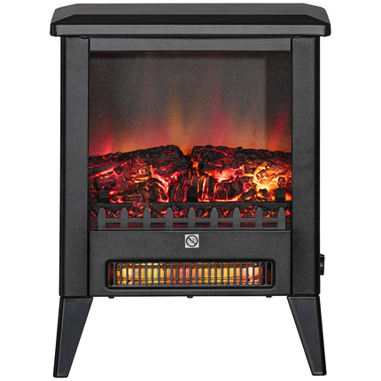 Elektrischer Kaminofen, 1800W, LED-Flammeneffekt, geräuscharm