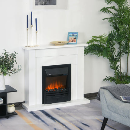 Electric Fireplace with Shelves, 1000W/2000W, 20-25 m²