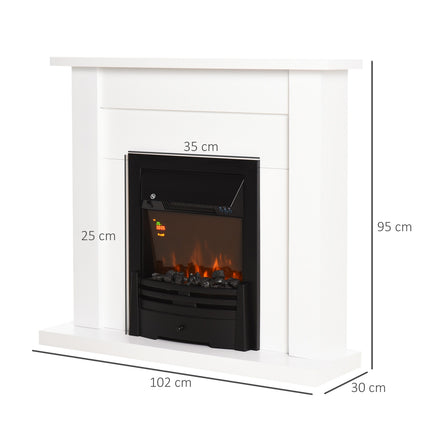 Electric Fireplace with Shelves, 1000W/2000W, 20-25 m²