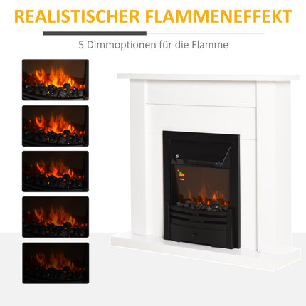 Electric Fireplace with Shelves, 1000W/2000W, 20-25 m²