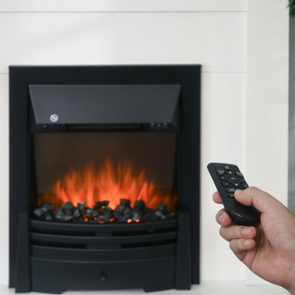 Electric Fireplace with Shelves, 1000W/2000W, 20-25 m²