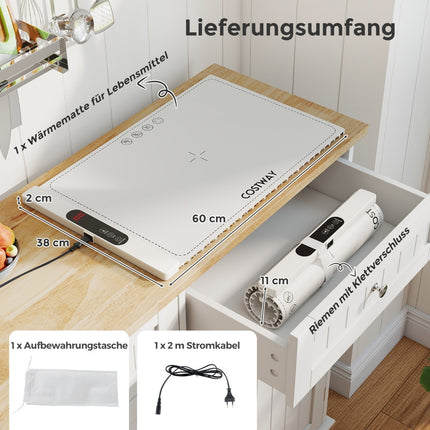 Elektrická ohřívací podložka na jídlo, silikon, 6 stupňů teploty