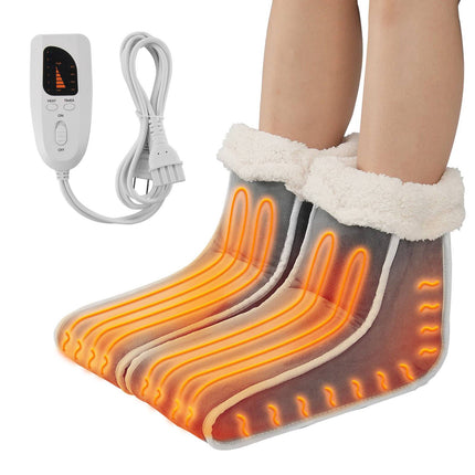 Electric Foot Warmer Slippers, Split, 6 Heat Levels, Timer