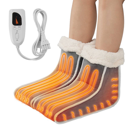 Electric Foot Warmer Slippers, Split, 6 Heat Levels, Timer