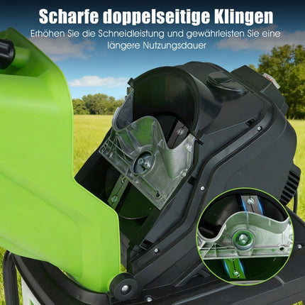 Elektrický zahradní drtič větví, 3000W, koš 50L, průměr řezu 45mm