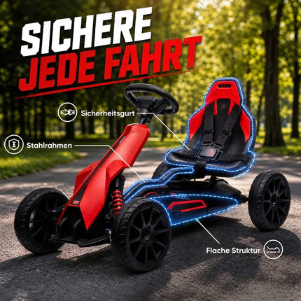 Electric Go-Kart for Kids, Adjustable Speed, EVA Wheels
