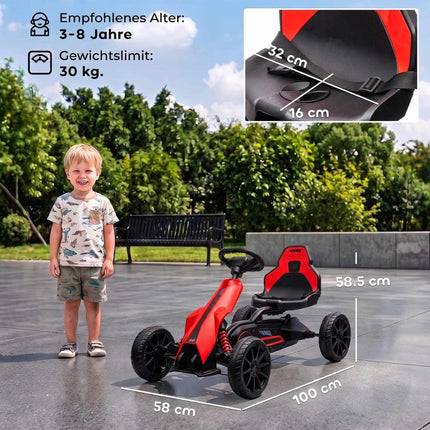 Electric Go-Kart for Kids, Adjustable Speed, EVA Wheels