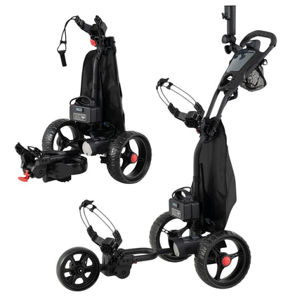 Electric Golf Pushcart, 3-Wheel, Adjustable Handle, USB Port