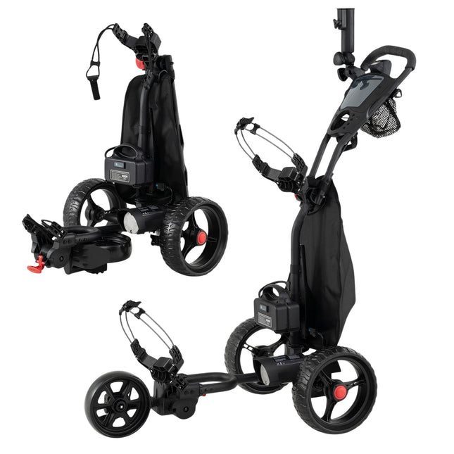 Elektrischer Golf-Trolley, 3 Räder, verstellbarer Griff, USB-Anschluss