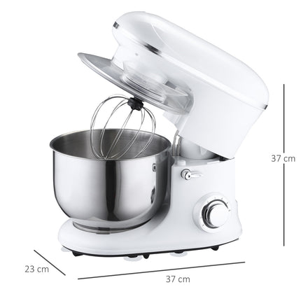 Elektrický ruční šlehač se stojanem, mísa 5.5L, 1200W, 6 rychlostí