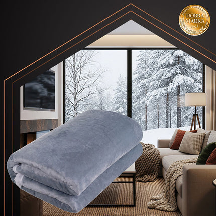 Electric Heated Blanket, 180x130cm, 10 Modes, Gray