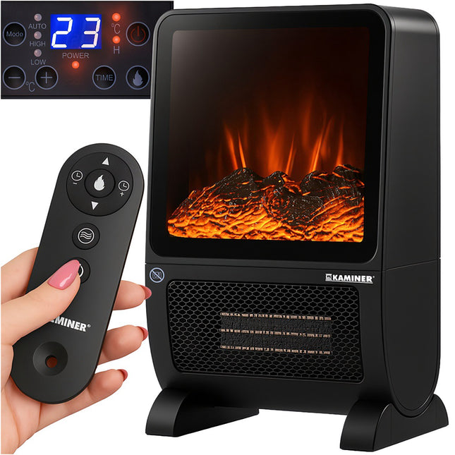 Elektrische Heizung mit 3D-Flammeneffekt, 2000W, Fernbedienung