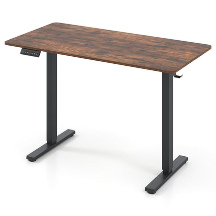 Elektrisch höhenverstellbarer Schreibtisch, 120 x 60 cm, Rustikales Braun
