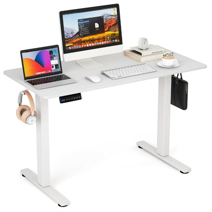 Electric Height Adjustable Desk, 120x60 cm, White