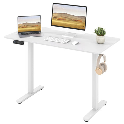 Electric Height Adjustable Desk, 120x60 cm, White