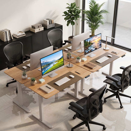 Electric Height-Adjustable Desk, 140x60 cm, LED Control