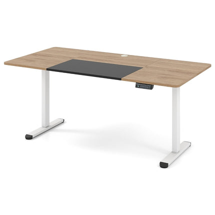 Elektrisch höhenverstellbarer Schreibtisch, 140x70 cm, Beige