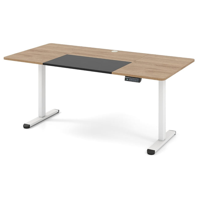 Elektrisch höhenverstellbarer Schreibtisch, 140x70 cm, Beige