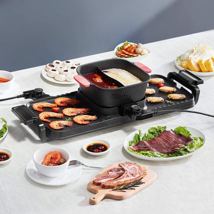 Electric Hot Pot And Grill Combo, 2300W, 3.25L