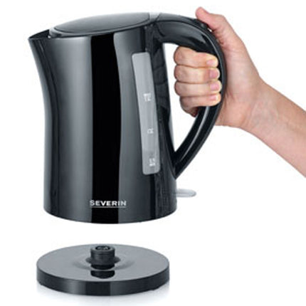 Wasserkocher, 1,5L, 2200W, Schwarz, Verdecktes Heizelement