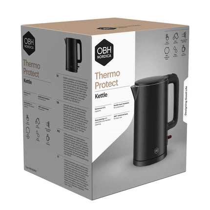 Electric Kettle 1.5 L, Double-Wall, Auto Shut-Off, Black