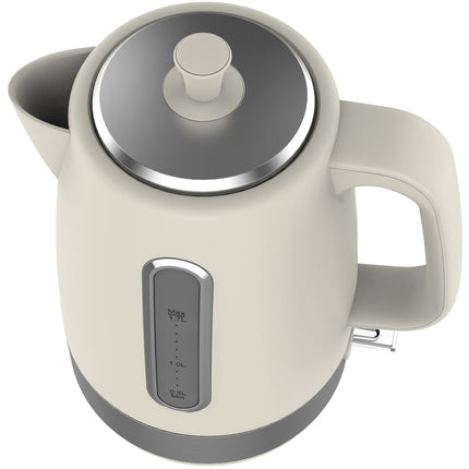 Wasserkocher, 1,7 L, 2200 W, Cremefarben & Chrom Design