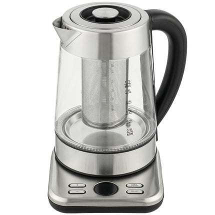 Wasserkocher 1.7L, 2200W, Glas, Strix Thermostat, Tee-Ei