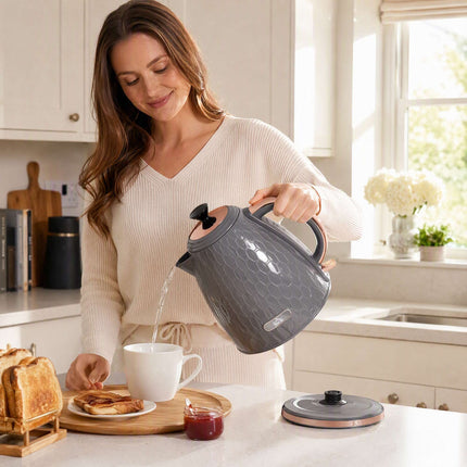 Electric Kettle, 2200W, 1.7L, Grey, Fast Boil, Filter