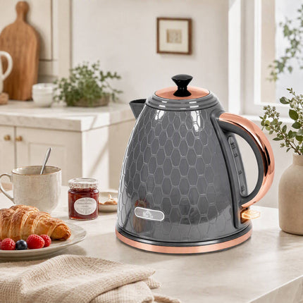Electric Kettle, 2200W, 1.7L, Grey, Fast Boil, Filter