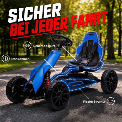 Electric Kids Go-Kart, Adjustable Speed 3-5 km/h, EVA Wheels