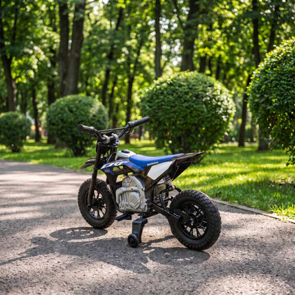 Electric Kids Motorcycle, 12V, Black & Blue, 3-6 km/h