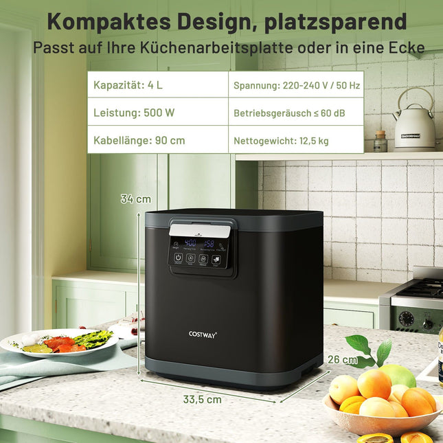 Elektrischer Küchenkomposter, 4 l Fassungsvermögen, Geruchsfilter